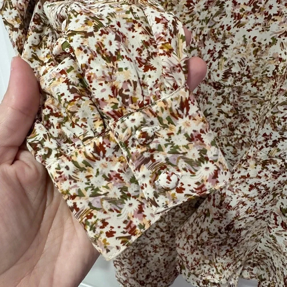 Lush | balloon long sleeve floral mini dress | Size: Medium NWOT - Picture 6 of 8